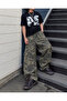 Extra Loose Fit Unisex Crush Camouflage Cargo Pants/ Extra Loose - 2