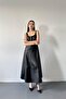 Black Suspender Leather Dress - 3