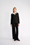 Black Collarless Jacket Classic Suit