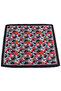 Modern Abstract Black Red Mixed Pattern - Twill Silk Texture - Multi-Purpose Square Bandana Scarf 50X5 - 4