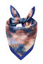 Artistic Watercolor Patterned - Twill Silk Textured - Multi-Purpose Square Bandana Scarf 50X50 cm - 4