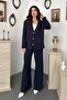 Navy Blue Oversize Muslin Set - 2
