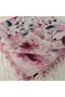 Handmade Patterned Yarn Embroidery with Ring Beads on the Edge, Yemeni, Scarf, with Embroidery on 4 Sides - 8