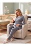 New Season Smoked Double-Breasted Easy Breastfeeding Design Long Sleeve 100% Cotton Maternity Pajama Set - 5