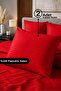 100% Cotton Satin Striped Pillowcase with Cover 2-Piece Luxury Hotel Quality |   50X70 Red