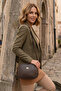 Women's Bag - Three-Compartment Shoulder Strap Quality Women's Bag Brown - 8