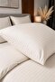 100% Cotton Satin Striped Pillowcase with Cover 2-Piece Luxury Hotel Quality |   50X70 Cream Stone - 2