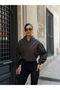 Double-Breasted Buckle Bomber Trench Jacket - 4