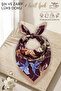 Authentic Floral Pattern - Twill Silk Texture - Multi-Purpose Square Bandana Scarf 50X50 cm