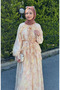 Floral Ruffle Detailed Long Dress - 3