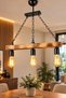 Destina 3Rd Place Black | |   Natural Wood Chandelier | |   Modern Chandelier ✨ E-27 Duylu ✨   Chain Adjustable Length | |   Living Room Chandelier Lighting Chandelier Models Retro Chandelier Natural Chandelier Living Room Bedroom