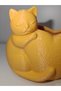 Catheart Orange Cat Shaped Embossed Desktop Organizer – Decorative Object (12X14 cm) - 2