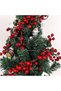 190 cm Red Berry Flower Christmas Ornament and Lucky Branch – Christmas Tree and Fireplace Decoration - 3