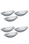 Sydney - Set of 6 Glass Kayak Plates for Appetizers and Breakfast Serving Plates 15 cm - 3
