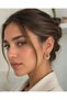 Women's Gold Color Geometric Square Dangle Earrings with Colorful Stones - Stylish Elegant Modern Design Earrings 316L Steel Anti-Allergic - 2