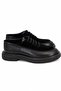 Men's Black Genuine Leather and Suede Lace-Up Thick Sole Shoes – Garda - 5