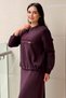 Fuat Gürşen Slogan Bead Detailed Short Front Long Back Tunic Skirt Set - 2