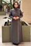 Modal Dress with Degaje Collar Detail - 2