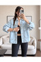 Large Double Pocket Denim Jacket - 3