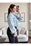 Ripped Sleeve Crop Denim Jacket - 7