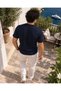 Men's Crew Neck Short Sleeve Slim Summer Knitwear T-Shirt Comfortable Fit - 4
