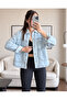 Large Double Pocket Denim Jacket - 7