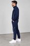 Men's Ribbed Diver Fabric High-Quality Stand-Up Collar Fully Flexible Tracksuit Set Dawraz-3030 - 3