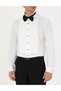White Slim Fit Tuxedo Shirt - 6