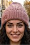 Women's Paw Patterned Knitted Knitwear Winter Beanie - 7