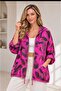 New Season Italian Cotton 4 Season Hooded Zippered Soft Leaf Patterned Women's Jacket