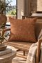 Siena Tile Tan Embroidery Patterned Antique Vintage Botanical Digital Printed Decorative 1 Piece Throw Pillow Cover Double Sided Digital Print with Hidden Zipper - 5