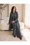 Women's Lavinia 3-Piece Viscose Set – Long Slit Cardigan, Blouse, and Palazzo Pants - 3