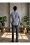 Men's Slim Fit Long Sleeve 100% Cotton Patterned Court Collar Shirt - 3