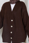 Women's Square Patterned Knit Cardigan - 6