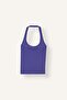 Fitted Halter Neck Cotton Ribbed Camisole Tank Top H8088Ax26Sm - 2