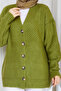 Women's Block Patterned Soft Textured Knitwear Cardigan - 6