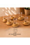 12 Pieces Bamboo Tea Set for 6 People Glass Tea Cup and Bamboo Coaster Set - 4