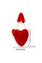 Luxury Faux Fur Heart-Shaped Women Small Handbags Fluffy Plush Ladies Chain Shoulder Bag Fashion Female Furry Daily Clutch Purse - 5
