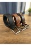 Triple Luxury Leather Belt Set – Elegance in Black, Brown, and Tan Colors - 3