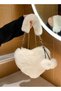 Fashion Women's Heart Shaped Handbags Cute Faux Fur Crossbody Bag Wallet Purse Plush Chain Shoulder Bag Lady Handbag