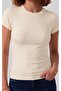 Women's Crew Neck Stretchy Body Fitted T-Shirt - 3