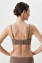Brown Women's Premium Laser Cut Seamless Supportless Wire-Free Removable Strap Strapless Bra - Non-Marking Comfortable Underwear - 3