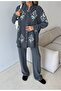 Women's Front Beaded Embroidered Denim Oversize Shirt - 2