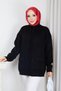 Women's Half Turtleneck Knitwear Cardigan with Pockets - 4