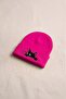 Folded Knitted Beanie with Cat Embroidery Detail - Cute Colorful Winter Beanie - 2