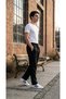 Men's Warm Three-Threaded Sweatpants with Inner Piping - 4