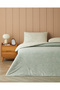 Bloom Sonata Cotton Double Bed Sheet Duvet Cover Set 200X220 cm Green-Cream - 2