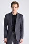 Ds Damat Slim Fit Anthracite Printed Suit
