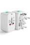 Bates Universal Travel Adapter,All-in-One International Power Plug for USA,EU,UK,AU,and India Outlets