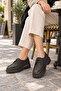 Women's Genuine Leather Black Orthopedic Loafer Shoes Vs241289 - 4